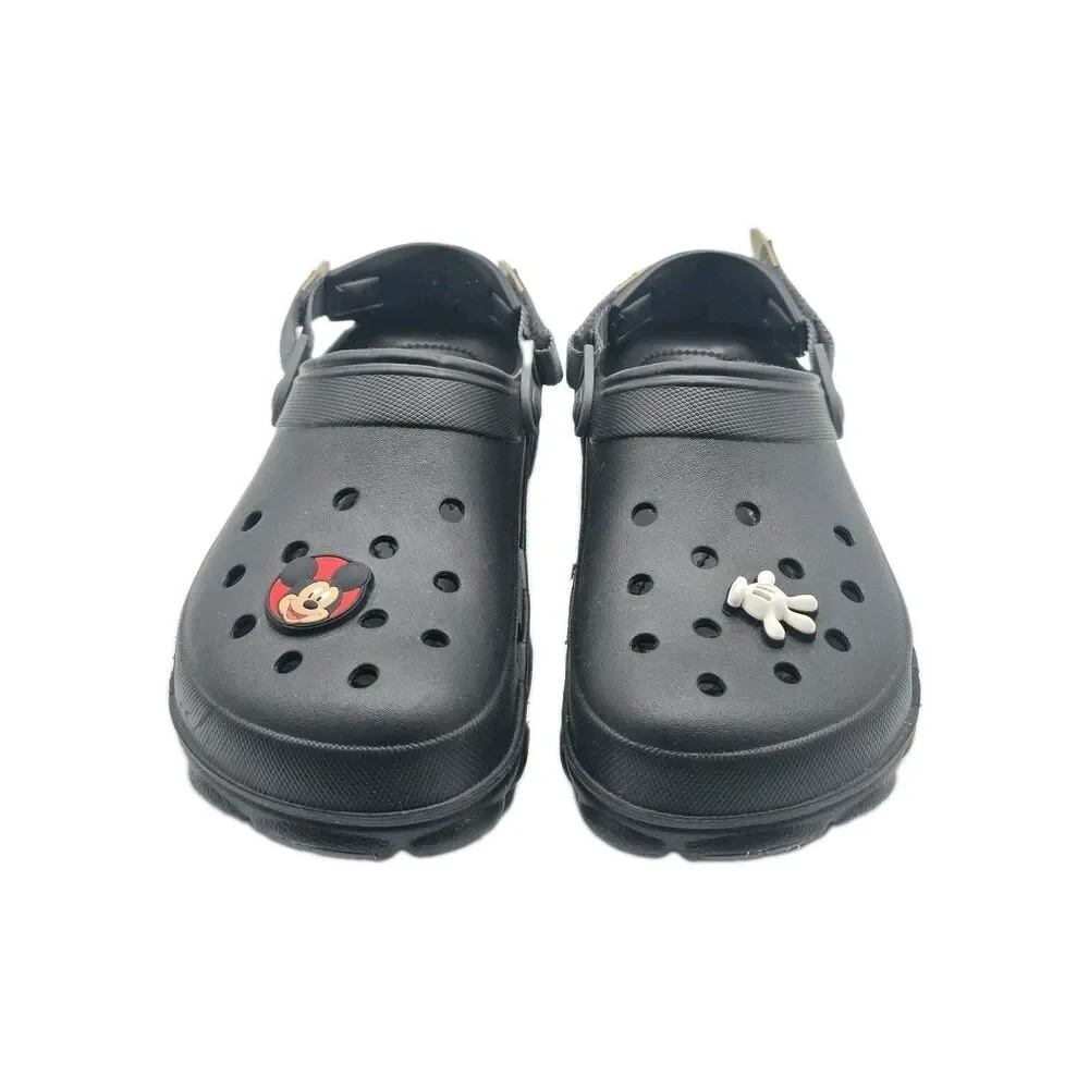 Crocs Classic All-Terrain Clog Black Mens 9 Womens 11 Adjustable Strap Sandals